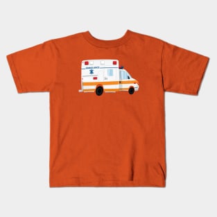 Cute Ambulance Design Kids T-Shirt